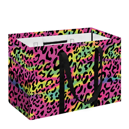 Trippy Psychedelic Leopard Print Utility Tote Bag