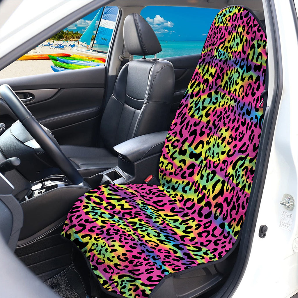 Trippy Psychedelic Leopard Print Waterproof Car Seat Cover