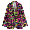 Trippy Psychedelic Leopard Print Women's Blazer