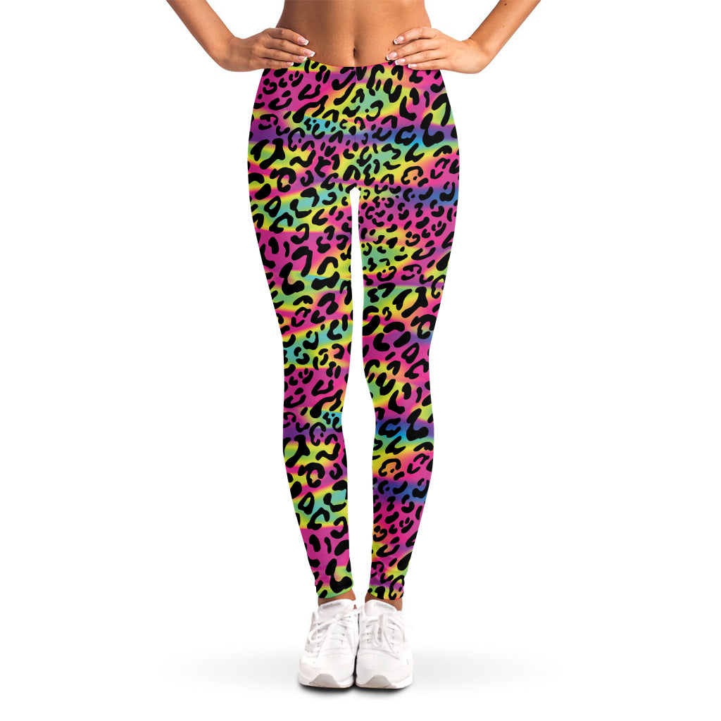 Trippy Psychedelic Leopard Print Women's Leggings