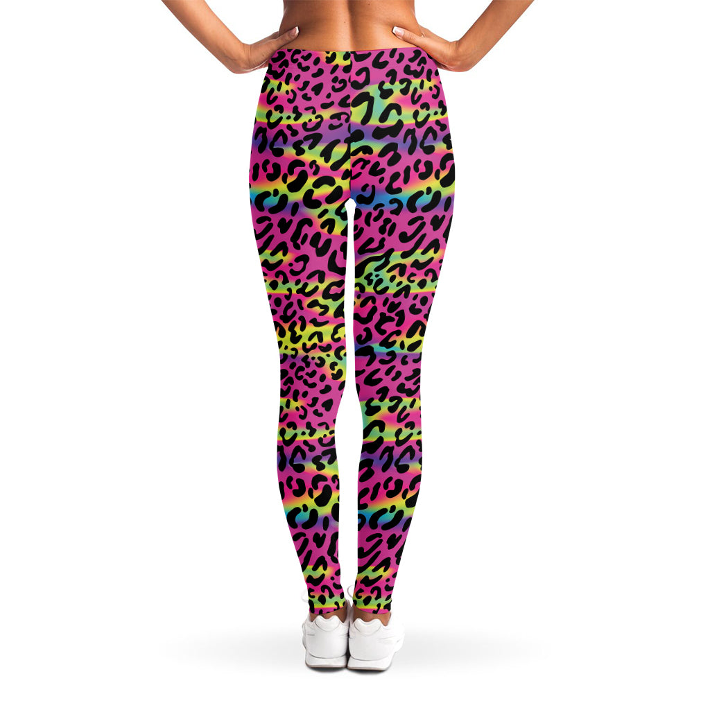 Trippy Psychedelic Leopard Print Women's Leggings