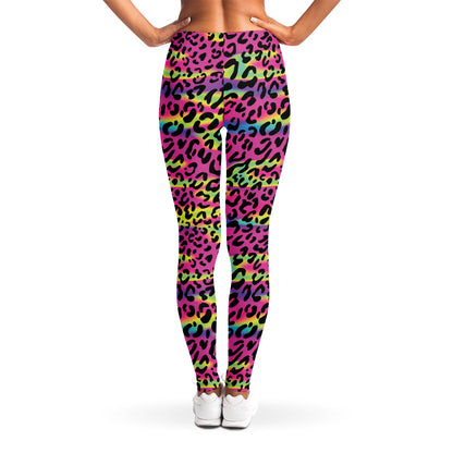 Trippy Psychedelic Leopard Print Women's Leggings