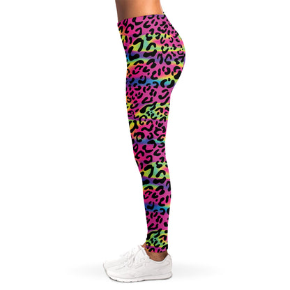 Trippy Psychedelic Leopard Print Women's Leggings