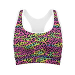 Trippy Psychedelic Leopard Print Women's Sports Bra