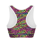 Trippy Psychedelic Leopard Print Women's Sports Bra