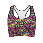 Trippy Psychedelic Leopard Print Women's Sports Bra