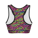 Trippy Psychedelic Leopard Print Women's Sports Bra