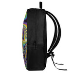 Trippy Rave Print 17 Inch Backpack