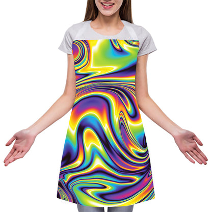 Trippy Rave Print Adjustable Apron