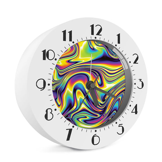 Trippy Rave Print Alarm Clock