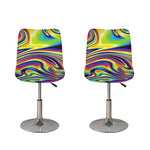Trippy Rave Print Bar Stool Covers