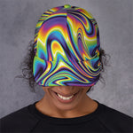 Trippy Rave Print Baseball Cap