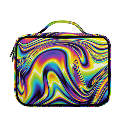 Trippy Rave Print Briefcase Bible Bag