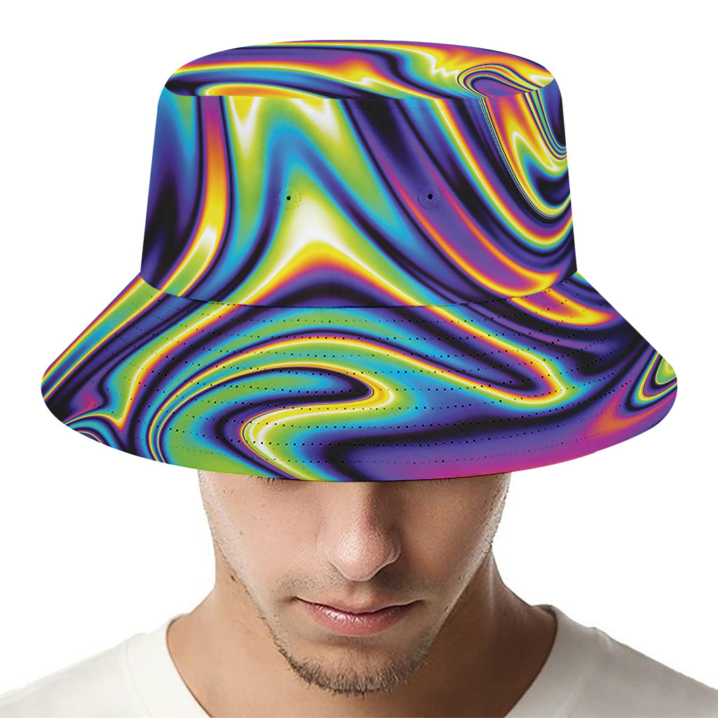 Trippy Rave Print Bucket Hat