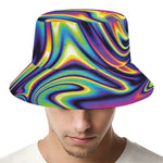 Trippy Rave Print Bucket Hat