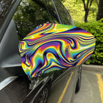 Trippy Rave Print Car Side Mirror Covers