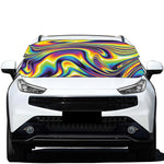Trippy Rave Print Car Windshield Snow Cover