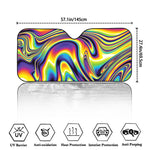 Trippy Rave Print Car Windshield Sun Shade