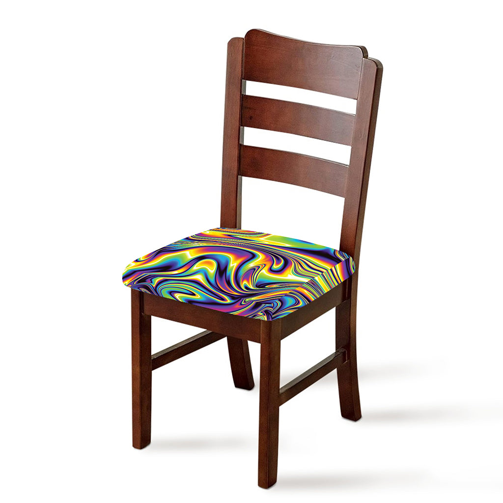 Trippy Rave Print Chair Cushion Cover
