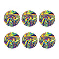 Trippy Rave Print Coaster Set