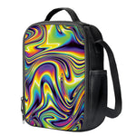 Trippy Rave Print Crossbody Lunch Bag