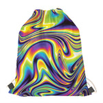 Trippy Rave Print Drawstring Bag