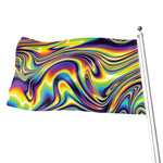 Trippy Rave Print Flag