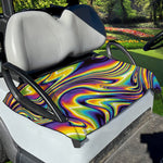 Trippy Rave Print Golf Cart Seat Cover