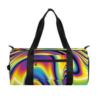 Trippy Rave Print Gym Bag