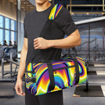 Trippy Rave Print Gym Bag