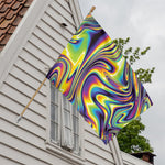 Trippy Rave Print House Flag