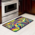 Trippy Rave Print Kitchen Mat