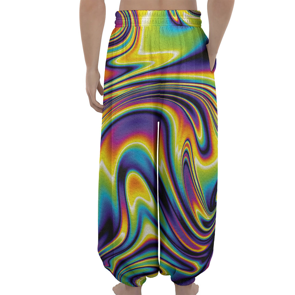 Trippy Rave Print Lantern Pants
