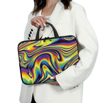 Trippy Rave Print Laptop Sleeve With Handle