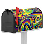 Trippy Rave Print Mailbox Cover