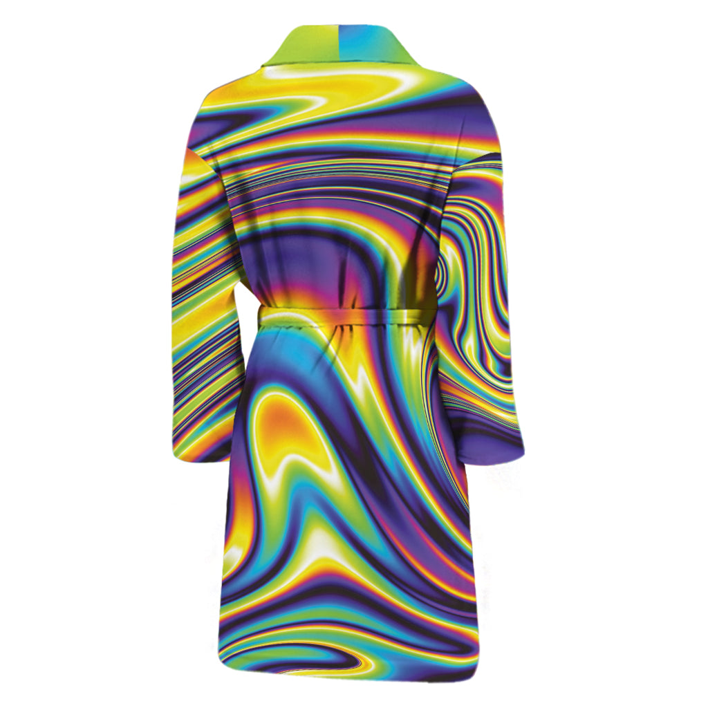 Trippy Rave Print Men's Bathrobe