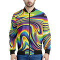 Trippy Rave Print Men's Bomber Jacket