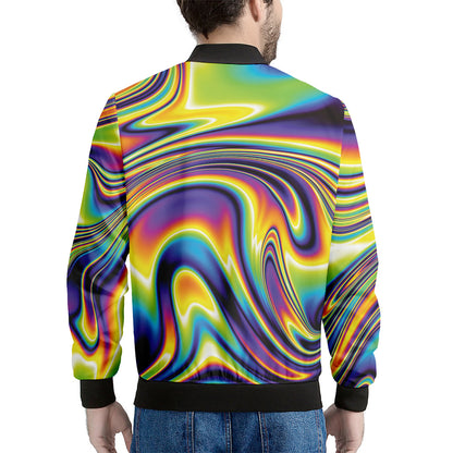 Trippy Rave Print Men's Bomber Jacket