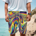 Trippy Rave Print Men's Cargo Shorts