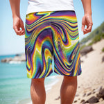 Trippy Rave Print Men's Cargo Shorts