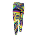 Trippy Rave Print Men's Compression Pants