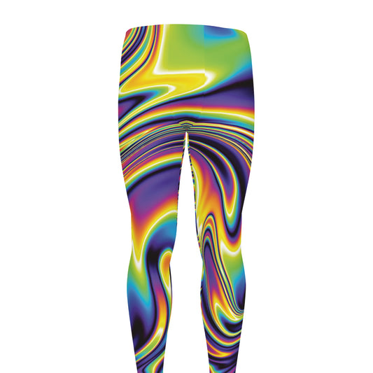 Trippy Rave Print Men's leggings