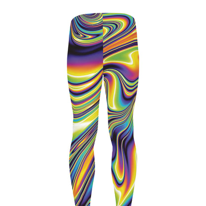 Trippy Rave Print Men's leggings