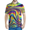Trippy Rave Print Men's Polo Shirt