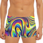 Trippy Rave Print Men's Short Boxer Briefs