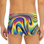 Trippy Rave Print Men's Short Boxer Briefs