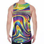 Trippy Rave Print Men's Velvet Tank Top