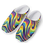Trippy Rave Print Mesh Casual Shoes