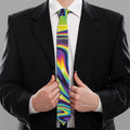 Trippy Rave Print Necktie