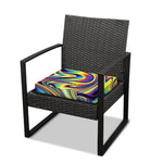 Trippy Rave Print Outdoor Seat Cushion Cover